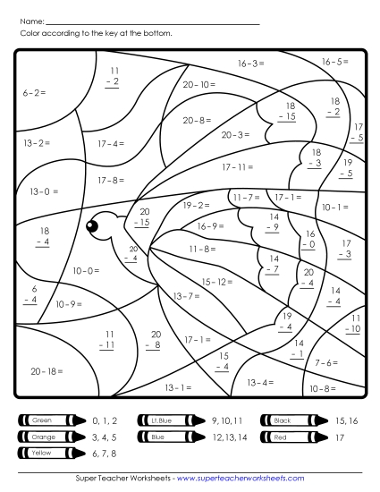 Subtraction - Subtraction: Butterfly