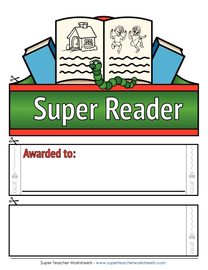 Award Crowns/Hats - Super Reader (Color) Award Crowns/Hats - Super Reader (Color)