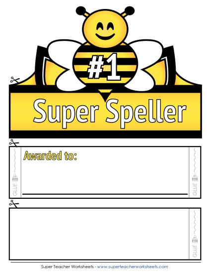 Award Crowns/Hats - Super Speller (Color) Award Crowns/Hats - Super Speller (Color)