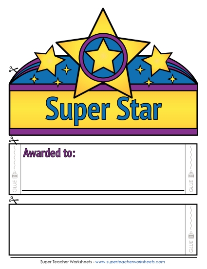 Award Crowns/Hats - Super Star Hat (Color)