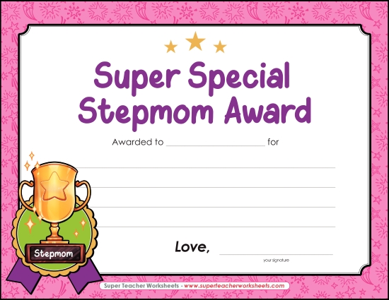 Gifts for Stepmothers - Super Stepmom Award Gifts for Stepmothers - Super Stepmom Award