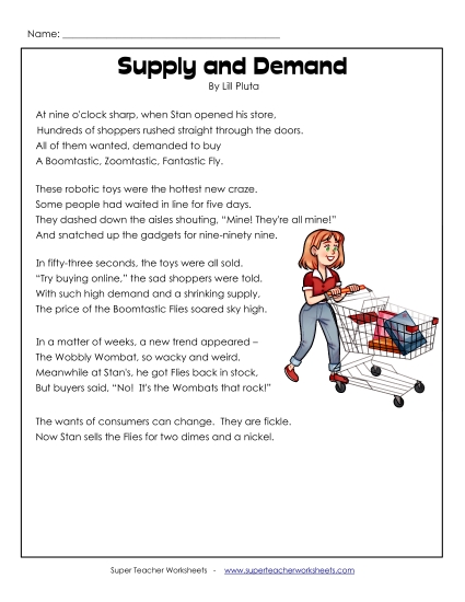 Supply and Demand (Poem) Supply and Demand (Poem)