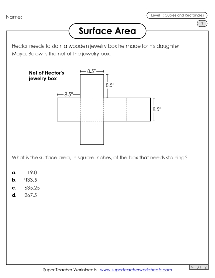 Geometry: Nets - Surface Area: Nets