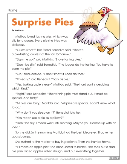 Fiction Stories - Surprise Pies Fiction Stories - Surprise Pies
