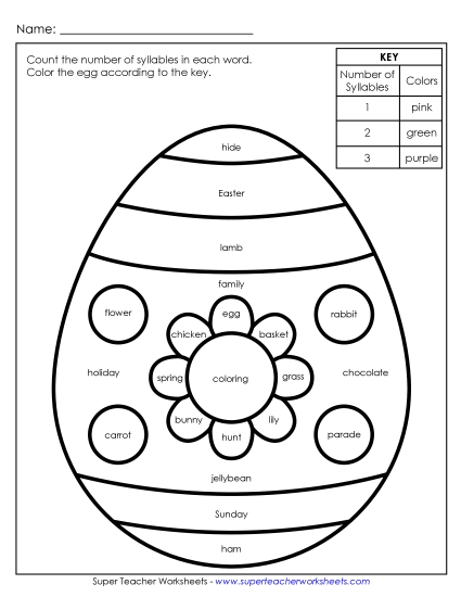 Grammar & Vocabulary - Syllable Egg