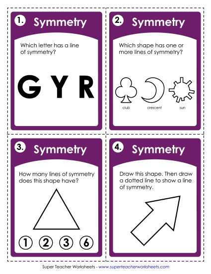 Symmetry Task Cards Symmetry Task Cards
