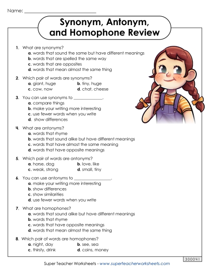 Mixed Homophones - Synonym, Antonym, and Homophone Review Mixed Homophones - Synonym, Antonym, and Homophone Review