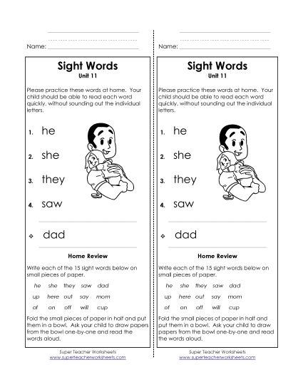 Word List - Take-Home List (Unit 11) Word List - Take-Home List (Unit 11)