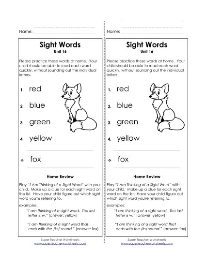 Word List - Take-Home List (Unit 16) Word List - Take-Home List (Unit 16)