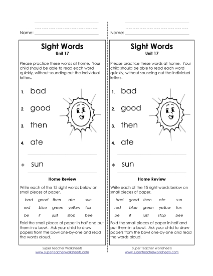 Word List - Take-Home List (Unit 17) Word List - Take-Home List (Unit 17)
