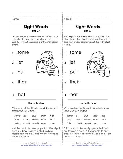 Word List - Take-Home List (Unit 27) Word List - Take-Home List (Unit 27)