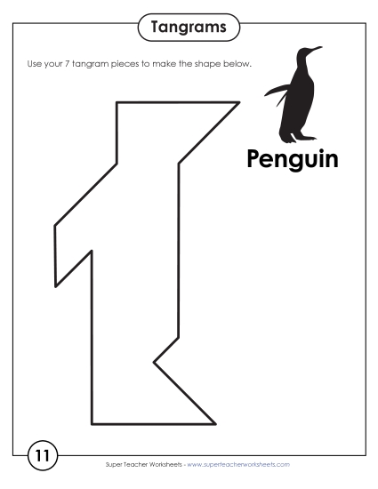 Tangram Puzzles - Tangram Puzzles #11-15 Tangram Puzzles - Tangram Puzzles #11-15