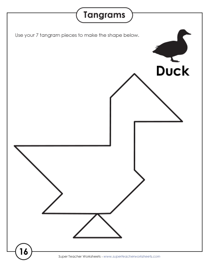 Tangram Puzzles - Tangram Puzzles #16-20
