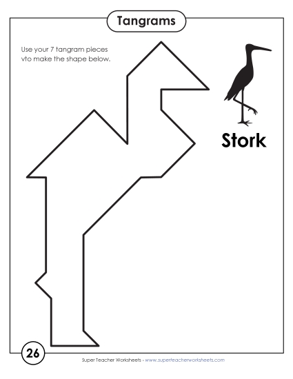 Tangram Puzzles - Tangram Puzzles #26-30