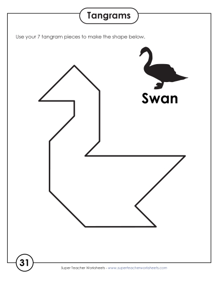 Tangram Puzzles - Tangram Puzzles #31-35 Tangram Puzzles - Tangram Puzzles #31-35