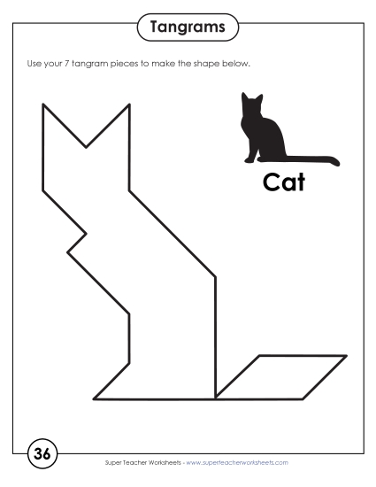 Tangram Puzzles #36-40 Tangram Puzzles #36-40