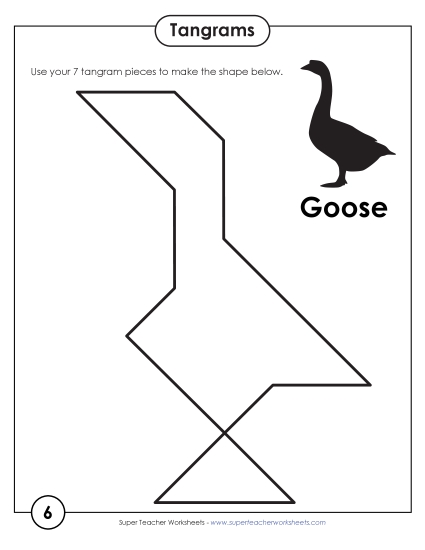 Tangram Puzzles - Tangram Puzzles #6-10 Tangram Puzzles - Tangram Puzzles #6-10