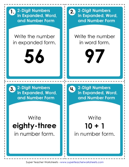 Place Value - Task Cards: Converting Between Expanded, Word, and Number Form Place Value - Task Cards: Converting Between Expanded, Word, and Number Form