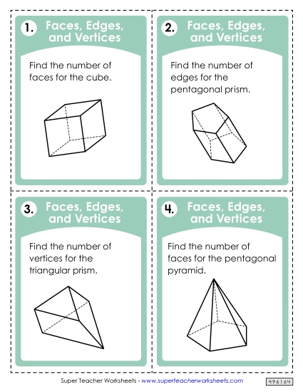 Faces, Edges, Vertices - Task Cards: Faces, Edges, and Vertices Faces, Edges, Vertices - Task Cards: Faces, Edges, and Vertices