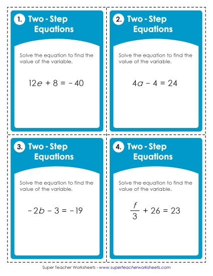 Intermediate Level: Positive & Negative Integers - Task Cards (Intermediate)