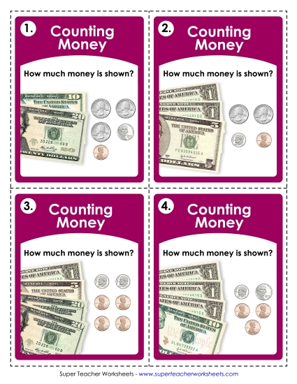 Amounts Up to $50 - Task Cards: Money up to $50 Amounts Up to $50 - Task Cards: Money up to $50
