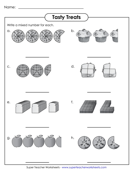 Mixed Numbers (Basic Concept) - Tasty Treats - Mixed Numbers Mixed Numbers (Basic Concept) - Tasty Treats - Mixed Numbers