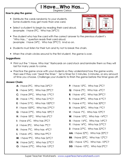 Math - Temperature (Celsius)