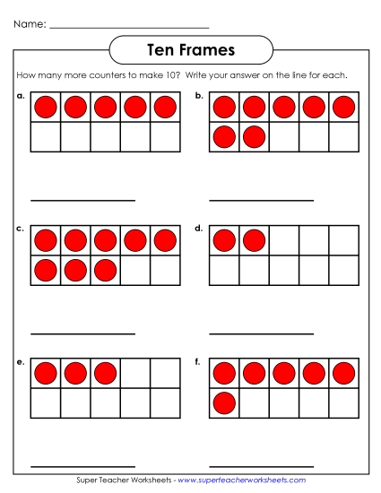 10-Frame Addition & Subtraction - Ten-Frame Add/Subtract (Up to 10)