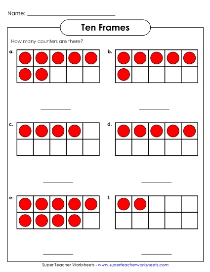 10-Frame Counting - Ten-Frame Counting (Up to 10)