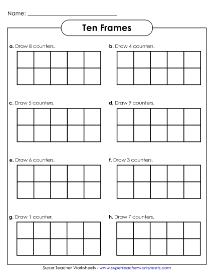 Ten Frames - Ten-Frame Drawing Ten Frames - Ten-Frame Drawing
