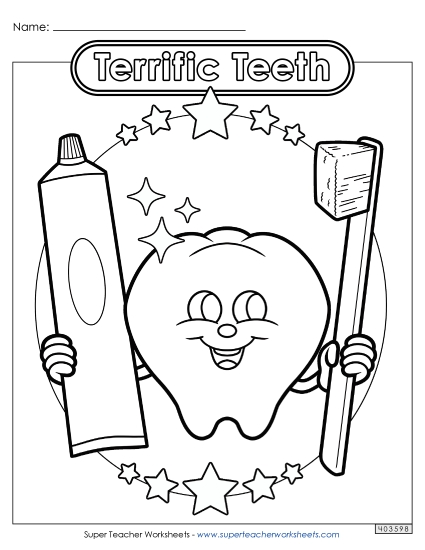 Coloring Pages - Terrific Teeth Coloring Pages - Terrific Teeth