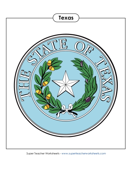 Flags & Seals - Texas State Seal (Full-Color Version)