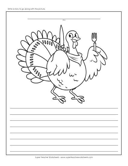 Holiday Story Pictures - Thanksgiving - Turkey with Knife and Fork Holiday Story Pictures - Thanksgiving - Turkey with Knife and Fork