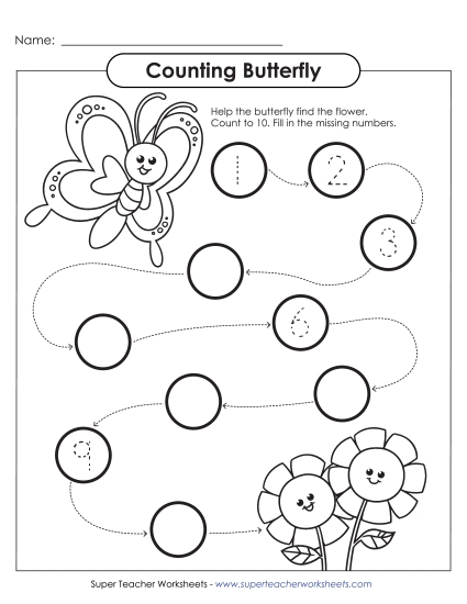 Counting Up to 10 - The Counting Butterfly (1-10) Counting Up to 10 - The Counting Butterfly (1-10)