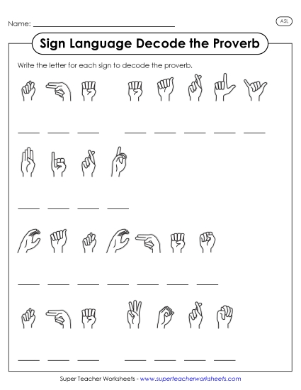 Decode the Proverbs - The Early Bird Catches the Worm (Printable PDF Worksheet)