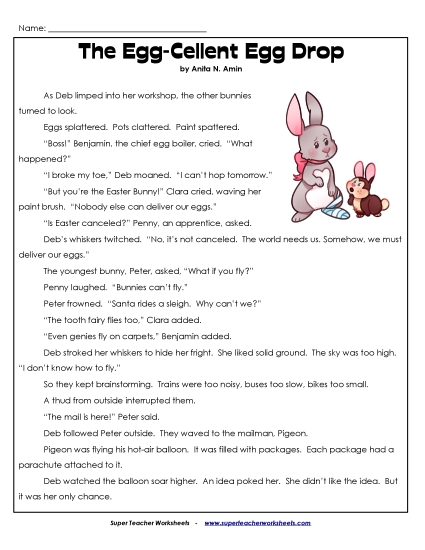 Reading Comprehension - The Excellent Egg Drop (Fiction)