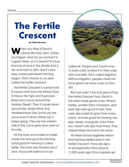Nonfiction Articles - The Fertile Crescent