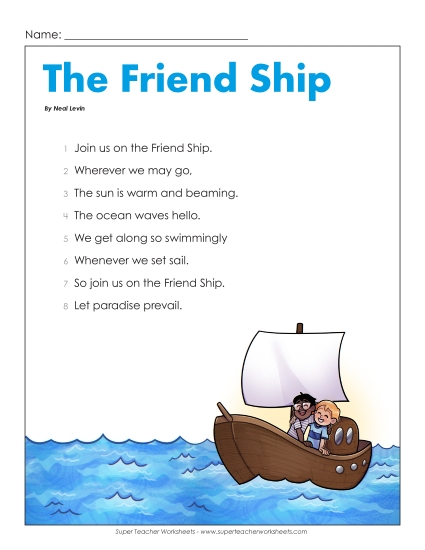 Poems - The Friend Ship Poems - The Friend Ship