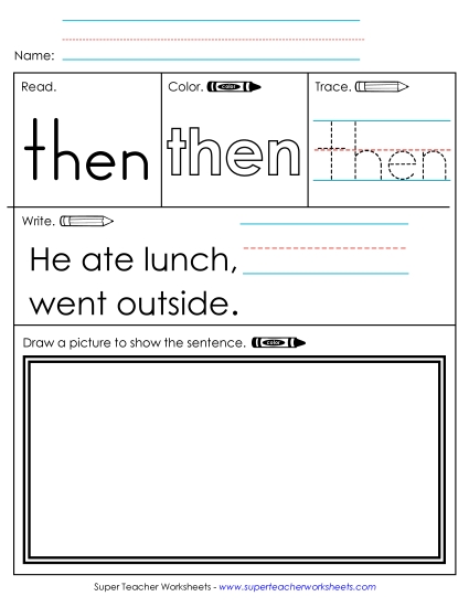 Individual Sight Words - Then (Sight Word) Individual Sight Words - Then (Sight Word)