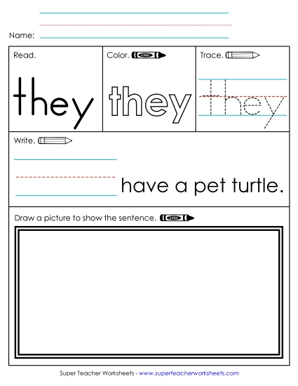 Individual Sight Words - They (Sight Word)