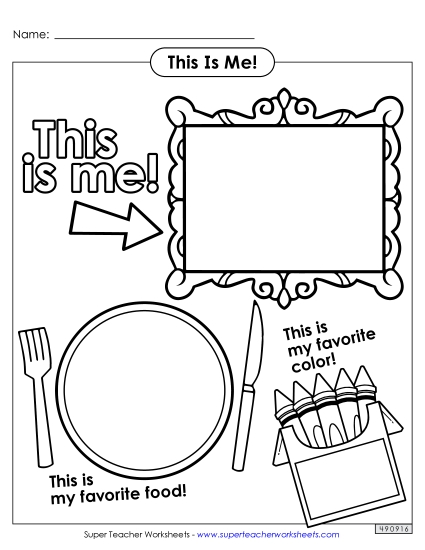 All About Me - This Is Me Drawing Activity 