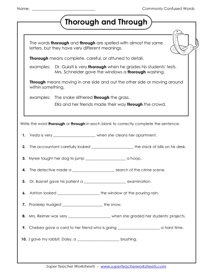 Thorough and Through 