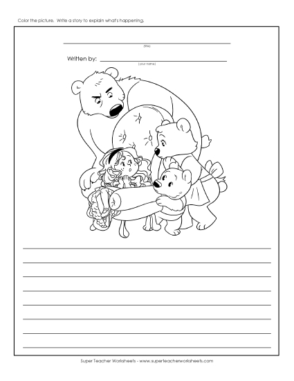 Fairy Tale Writing Prompts - Three Bears (Story Picture)