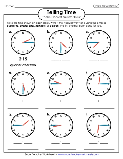 Quarter Hours - Time: Quarter Hours