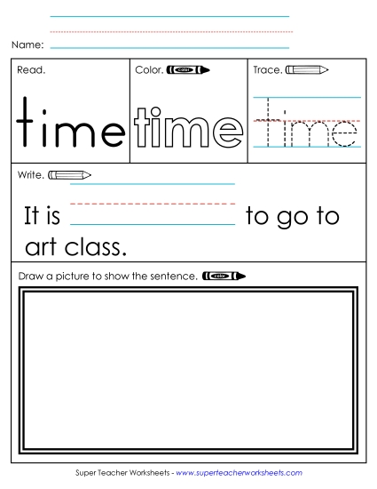 Individual Sight Words - Time (Sight Word) Individual Sight Words - Time (Sight Word)