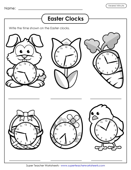 Telling Time - Time to the Nearest Minute