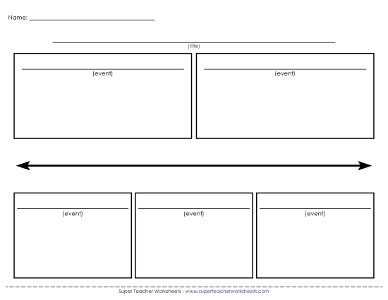 Blank Timelines Graphic Organizers - Timeline Worksheet - 5