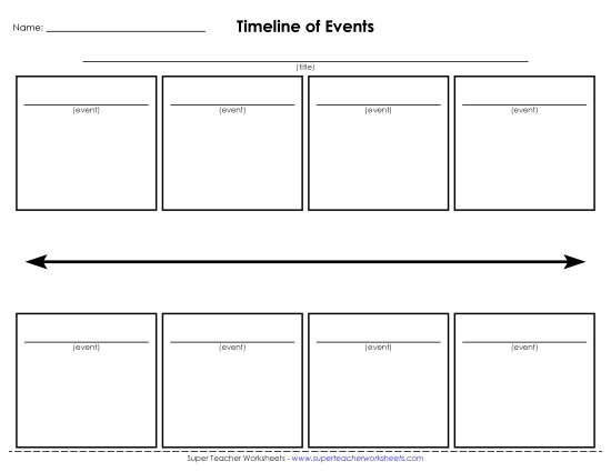 Blank Timelines Graphic Organizers - Timeline Worksheet - 8