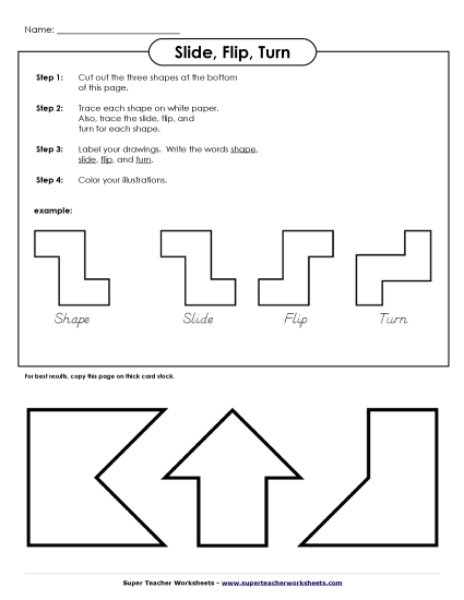 Trace and Draw - Slide, Flip, Turn
