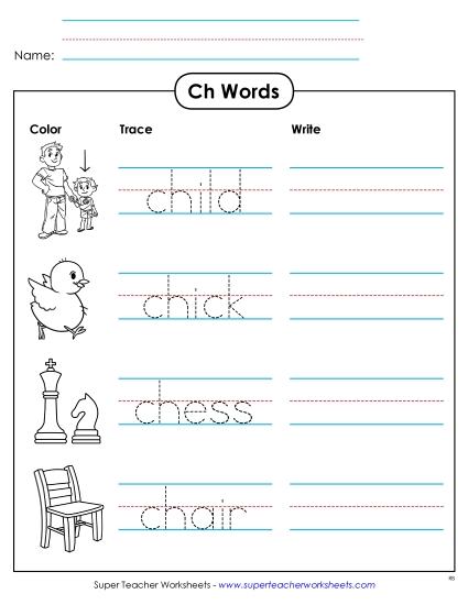 Worksheets - Trace and Write